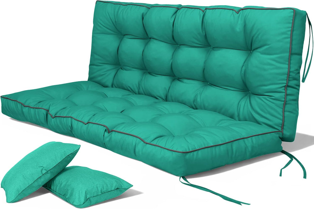Porch Swing Cushions, Waterproof & Fade Resistant Outdoor Swing Cushion 7...
