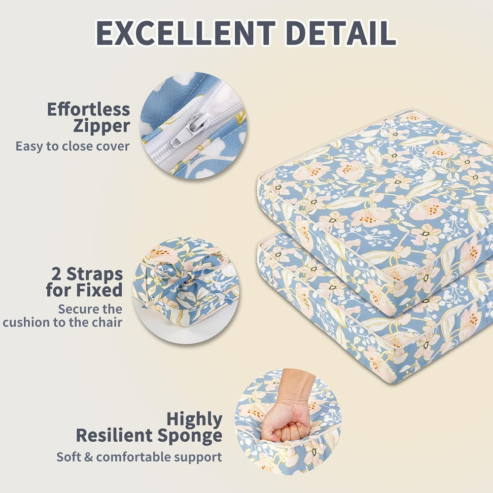 2 Pack Outdoor Chair Cushions 20" X 20" X 4", Waterproof Patio...