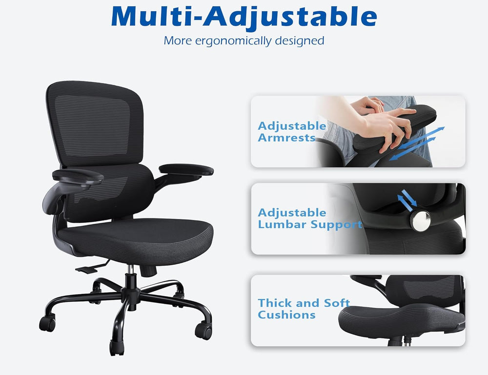 TRALT Ergonomic Office Chair Desk Chair with Adjustable Lumbar Support