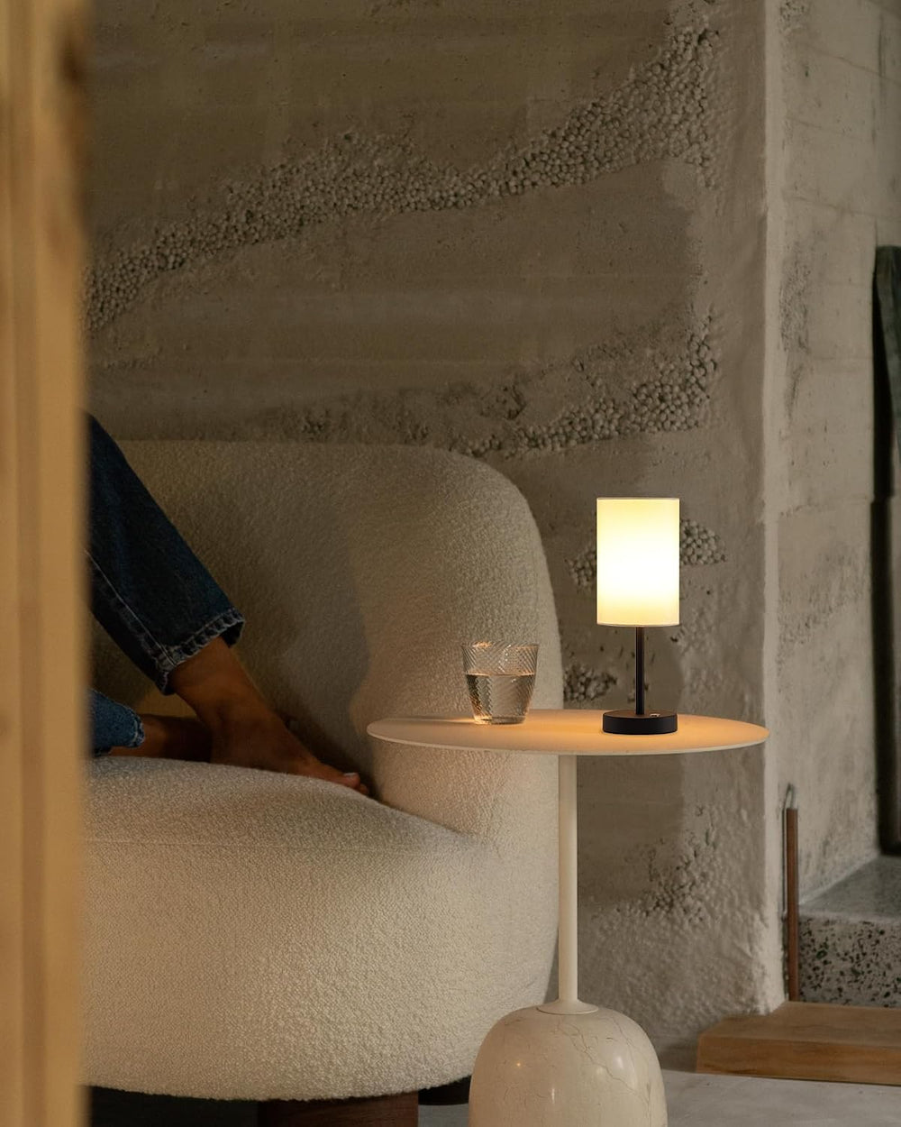KDG Black Cordless Table lamp, Portable Bedside 4000mAh LED Desk Lamp