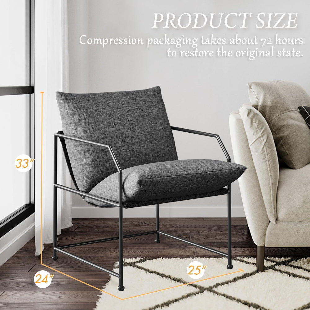 Accent Chair Living Room Chairs Comfy Reading Chair for Bedroom Upholstered L...