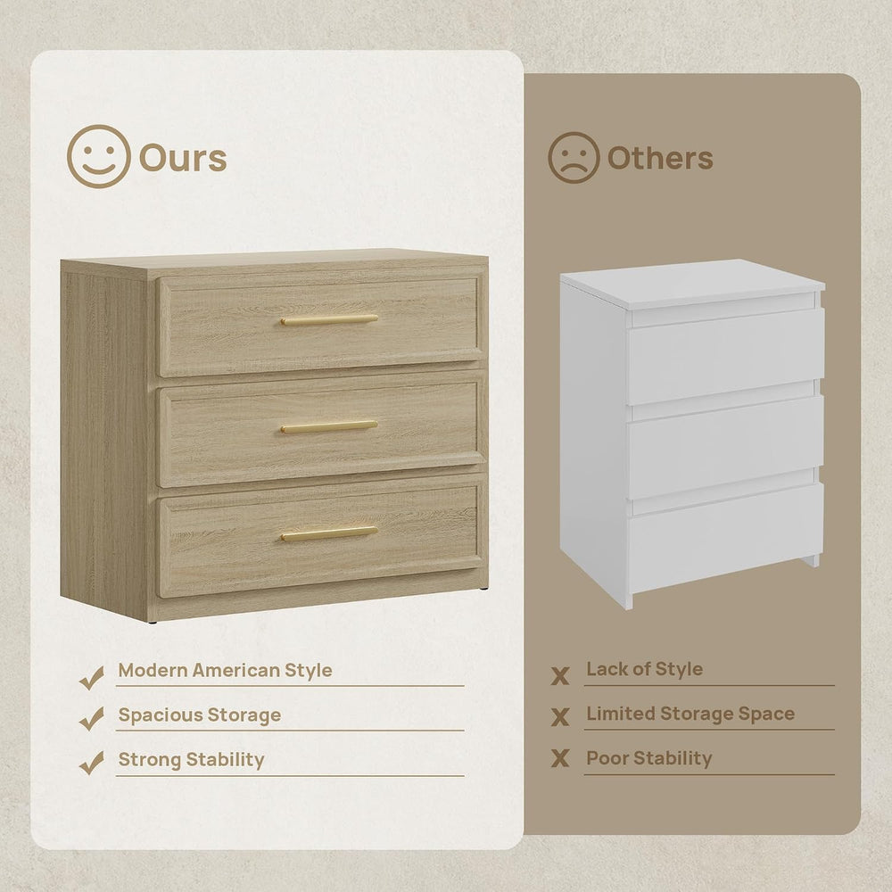 SICOTAS Oversized Night Stand Set 2 for Bedroom 31.3" Bedside Table