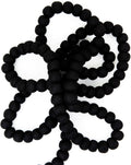 Black Felt Ball Garland, Wool Pom Pom Garland for Halloween Christmas Decor