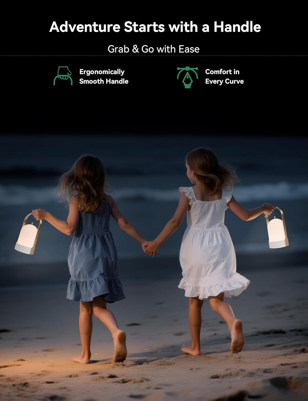 Tubicen Rechargeable Table Lamp Outdoor Portable Lantern IP44 Waterproof