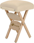 EarthLite Wooden Folding Stool, 19in, Marie's Beige