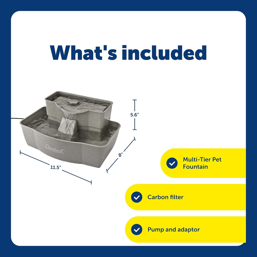 PetSafe Drinkwell Multi-Tier Pet Fountain, Cats & Dogs, Large
