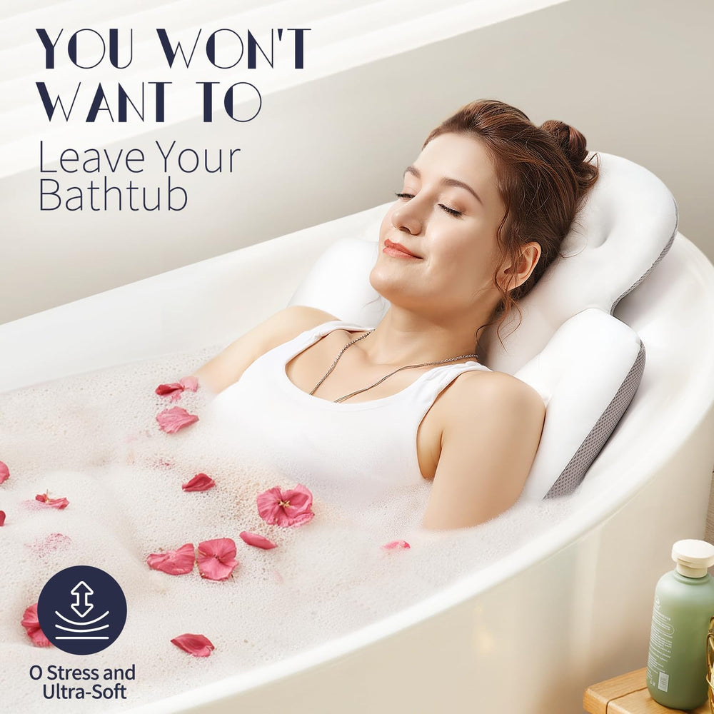 Full Body Bath Pillow for Bathtub, Thick Bathtub Cushion, Luxury Tub Pillow f...
