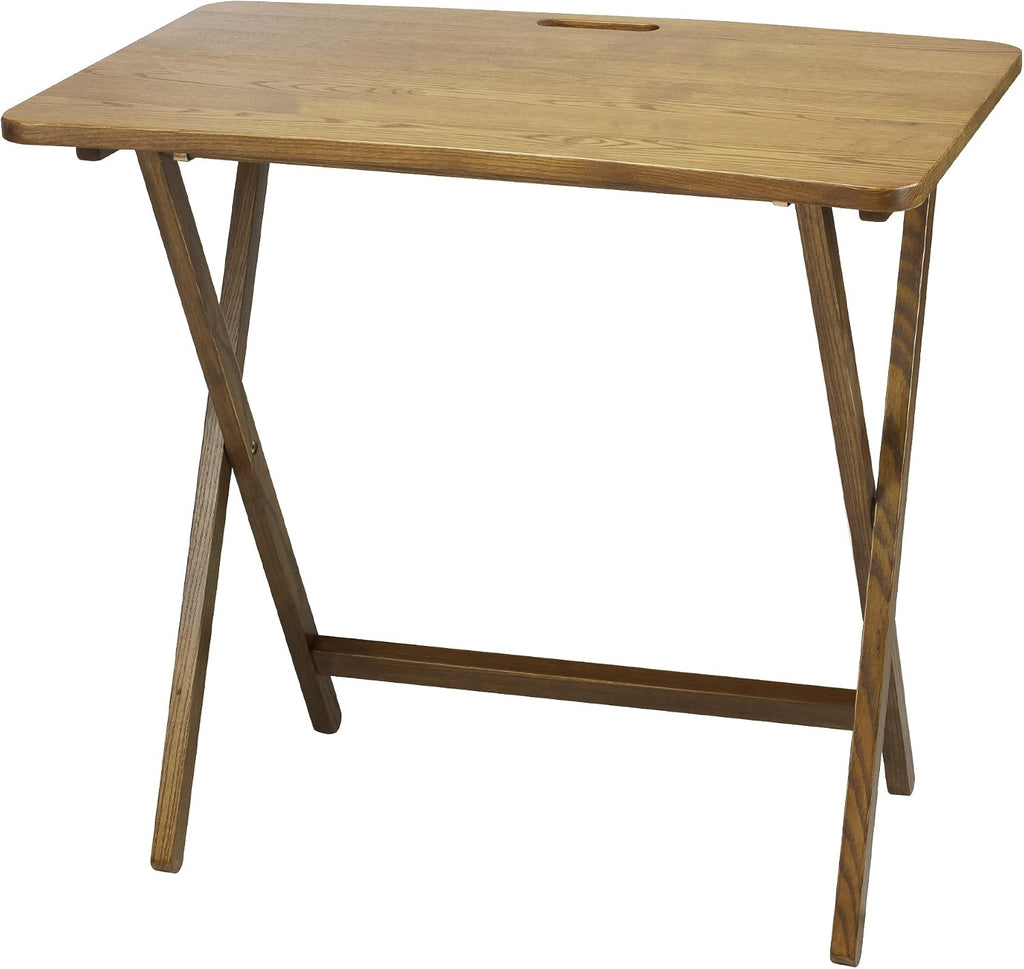 Presto Products Company American Trails Arizona Folding Table with Solid Red Oak,Warm Brown