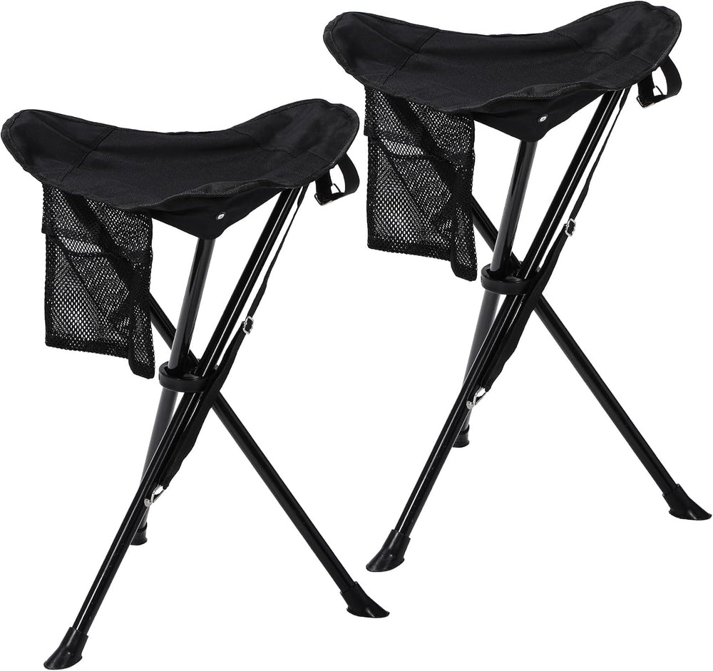 REDCAMP 2 Pack Extra Tall Folding Tripod Stools for Adults