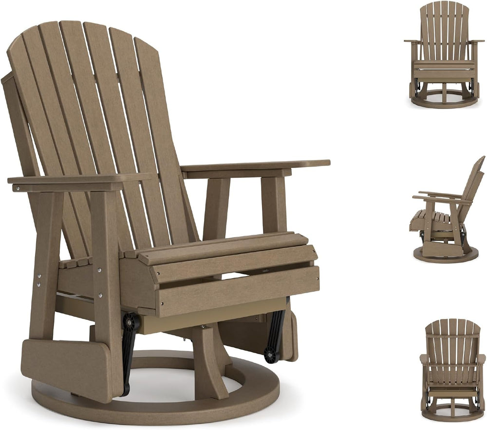 Signature Design by Ashley Hyland Wave Contemporary Swivel Glider Adirondack ...