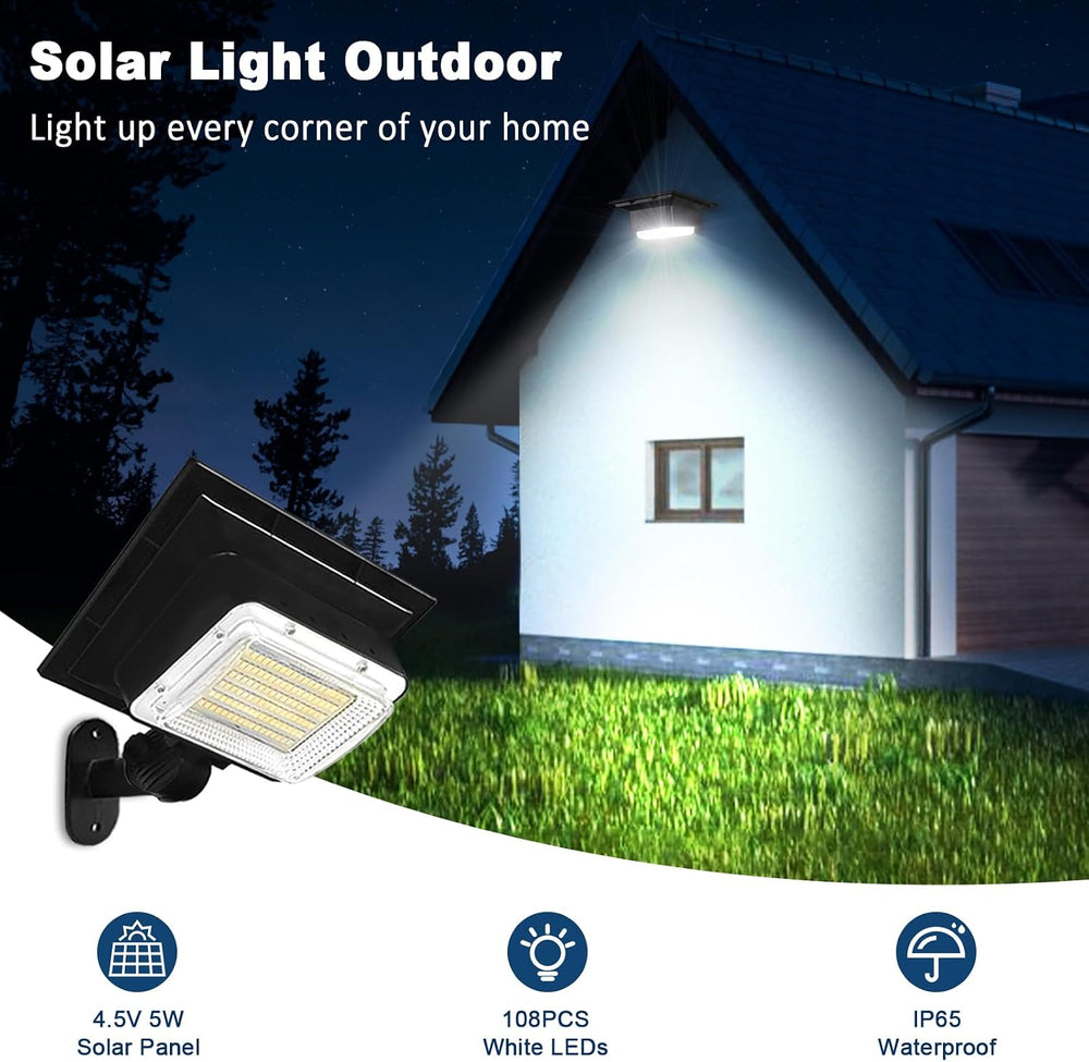 Solar Sign Lights Outdoor,108 led 5020 Lumen Solar Sign Light, 5000 mAh Billb...