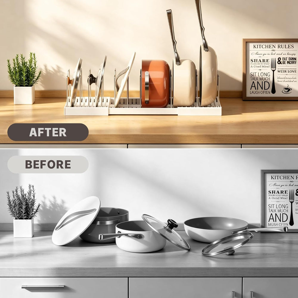 Magheo 2 Pack Pots and Pans Organizer Under Cabinet, Expandable 12.6"-22...