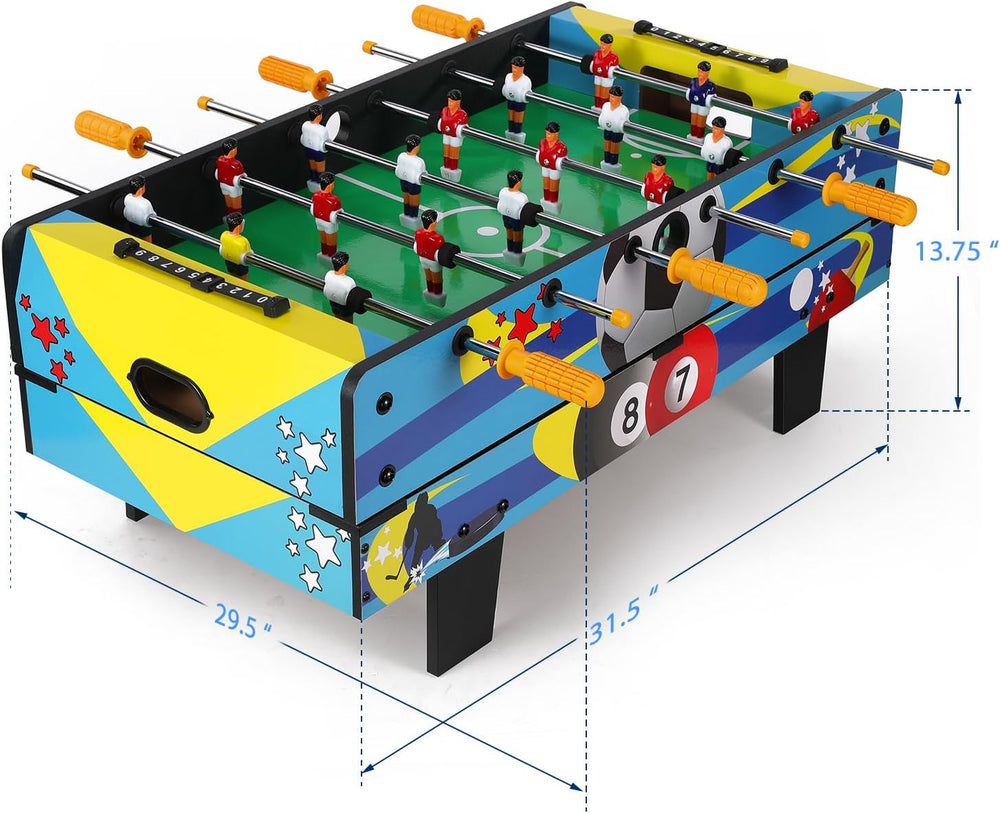 4-in-1 Multi Game Table with Air Hockey, Foosball, Pool and Ping Pong