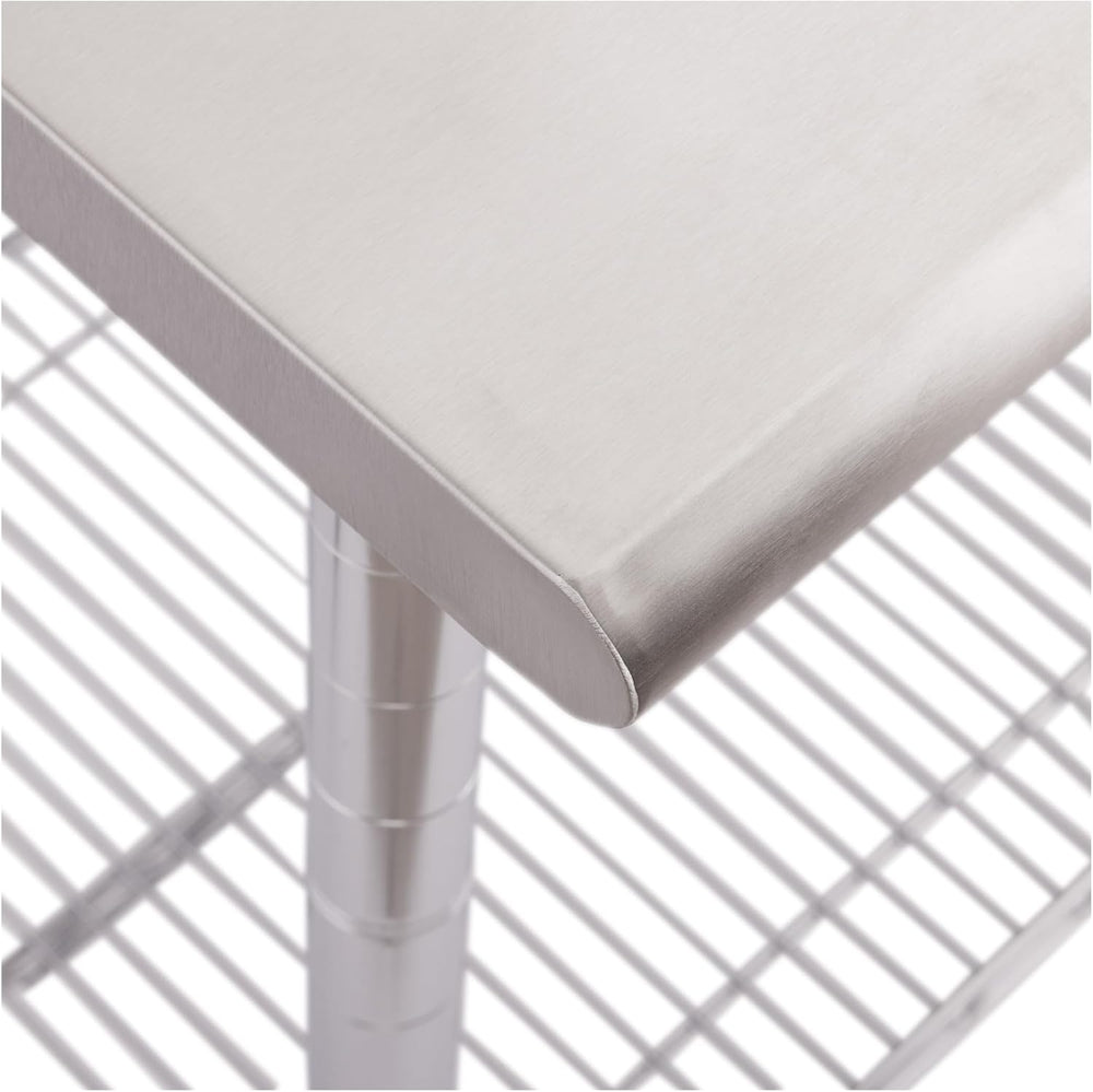 Seville Classics Commercial Work Table Island Utility Cart Prep Station, for ...