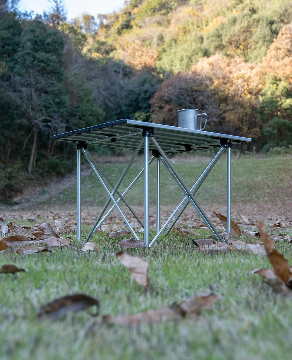 iClimb Ultralight Compact Camping Folding Table (Reinforced Black - L)