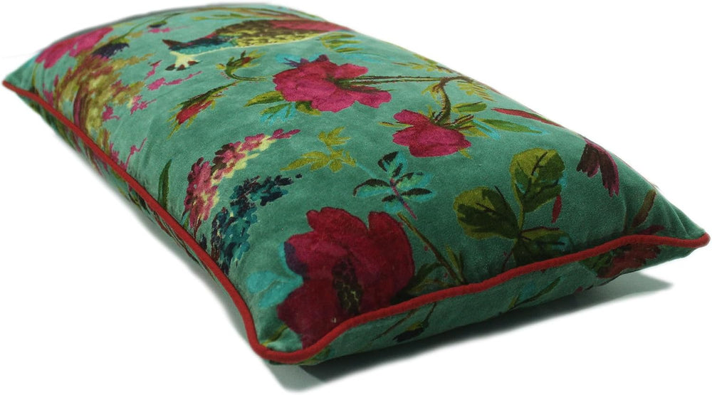 Velvet Floral Flower Bird Throw Pillow Sofa Cushion Cover Case Couch Colorful...