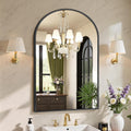 Sweetcrispy 24"x36" Arched Black Bathroom Mirrors for Wall, Vanity Mirror