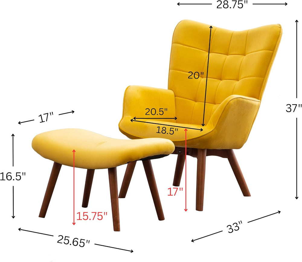 Roundhill Furniture Leiria Contemporary Silky Velvet Tufted Accent Chair with...