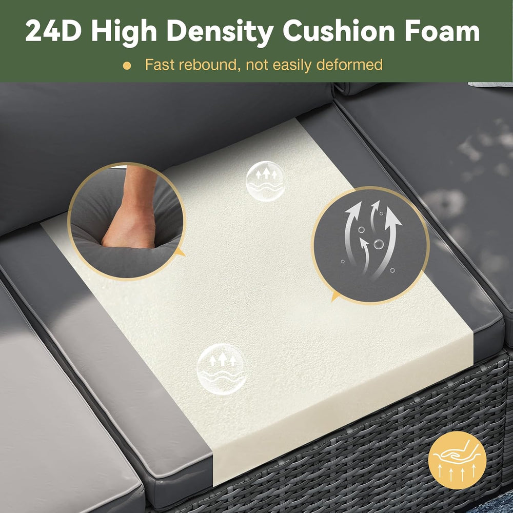Aoxun Replacement Cushions for Outdoor Furniture, 14-Piece Outdoor Cushions f...