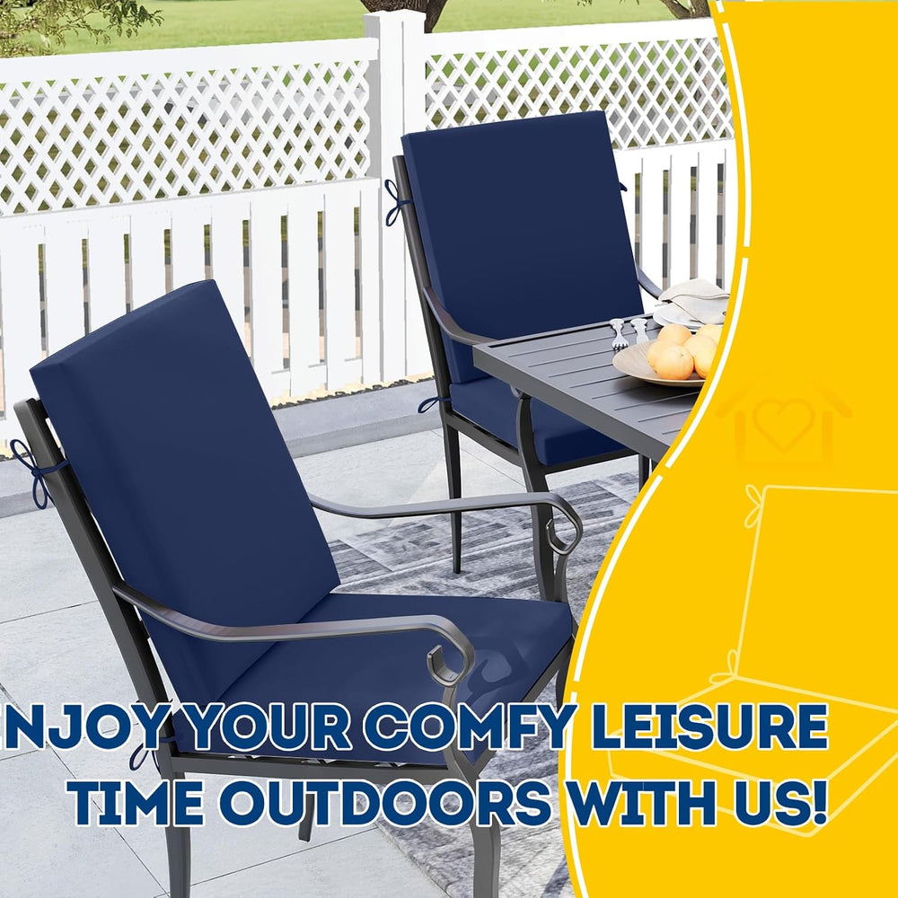 AAAAAcessories Outdoor Chair Cushions, 20 x 20 x 3 + 20 in, Set of 1