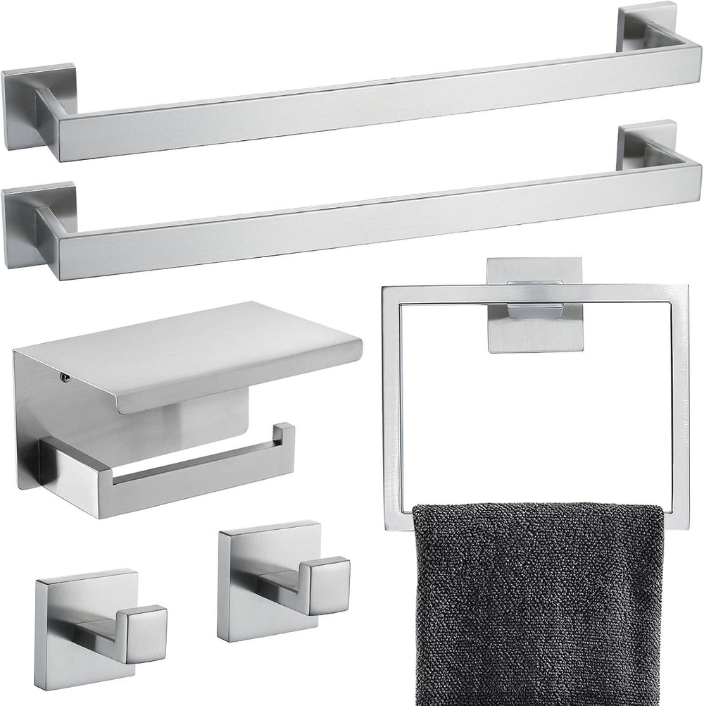 Brushed Nickel Bathroom Towel Bar Set Bathroom Accessories Hardware Set Inclu...