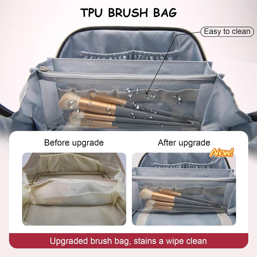 BOYATU Travel Makeup Bags Cosmetic Organizer Bag: 3-Set Make up Bag