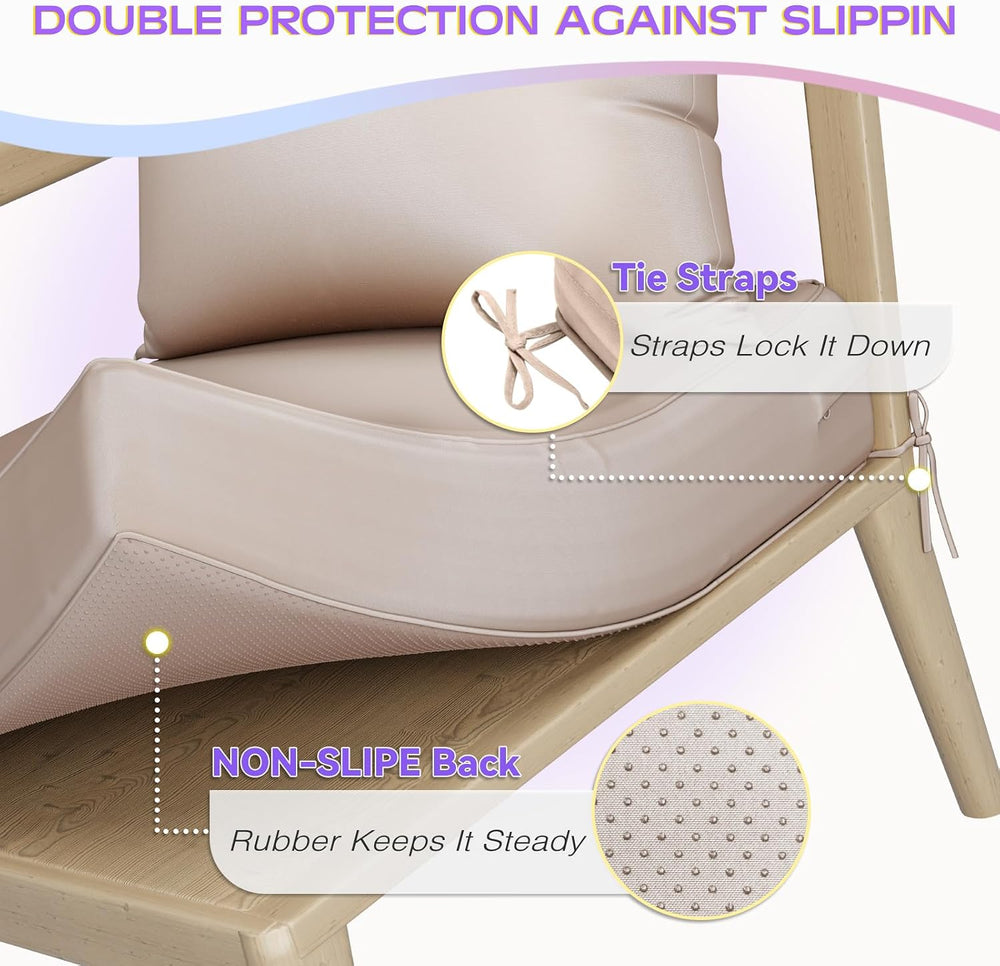Outdoor Chair Cushions Set of 4, 22 x 22 Inch Patio Furniture Cushions with S...