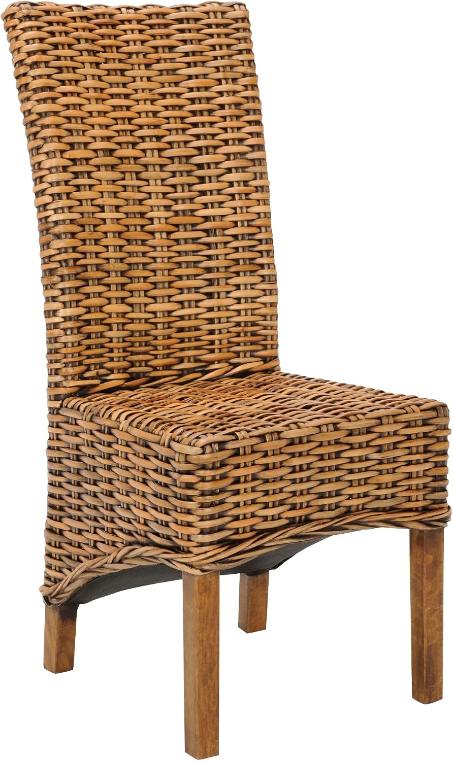 safavieh isla wood accent chair set of 2, side view