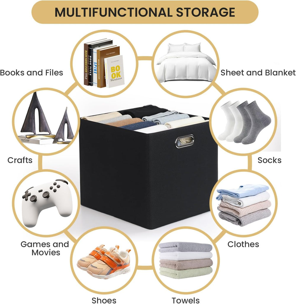 Posprica 3X Thicker Collapsible Storage Bins,13×15x13 Foldable Storage Cube B...