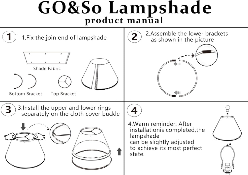 GO&SO Large Empire Lamp Shades Set of 2,6.5" x 16.3" x 10.5&quo...