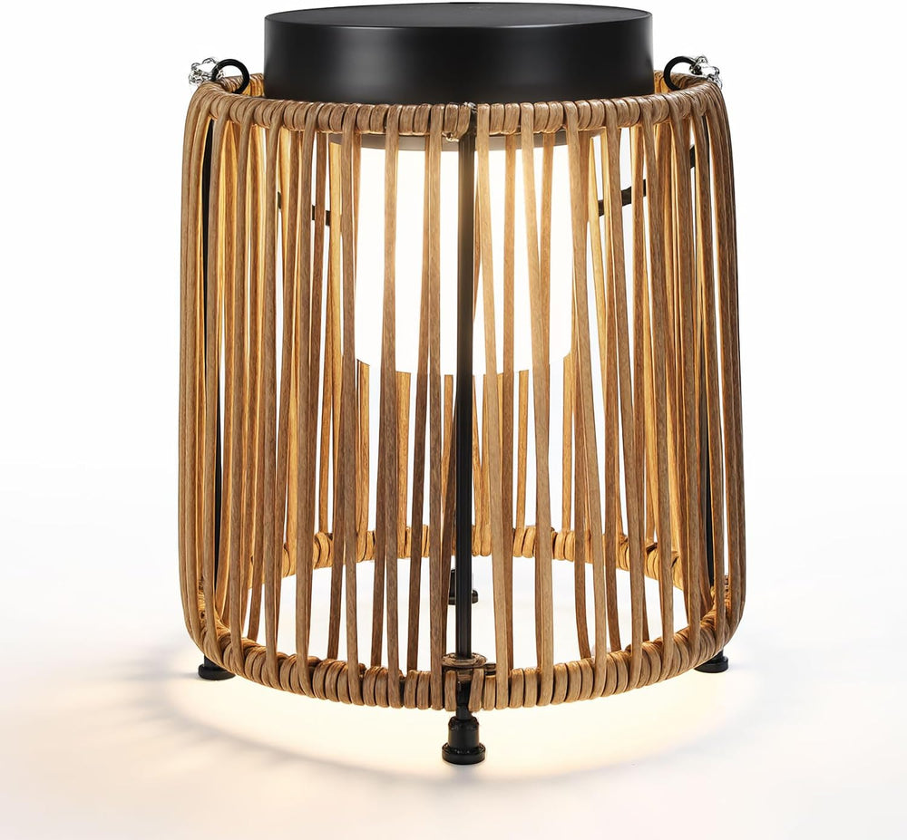 Outdoor Solar Lantern for Patio Waterproof, Rechargeable Table Lamp