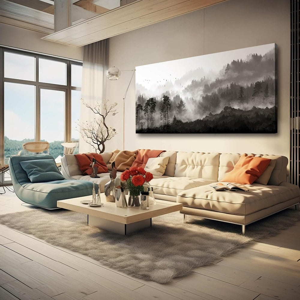 YJYart Large Artwork for Living Room Wall Canvas Art Mountains Nature Paintin...