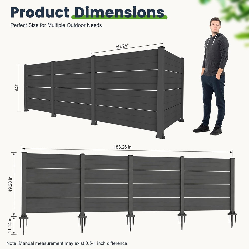 Domi 50" W x 49" H Outdoor Privacy Screen, Air Conditioner Fence, 4...