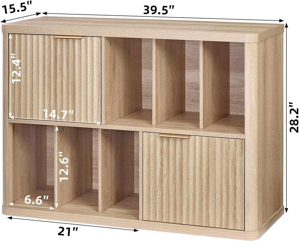 LELELINKY Large Record Player Stand - 39.5" Record Cabinet with Open Vin...