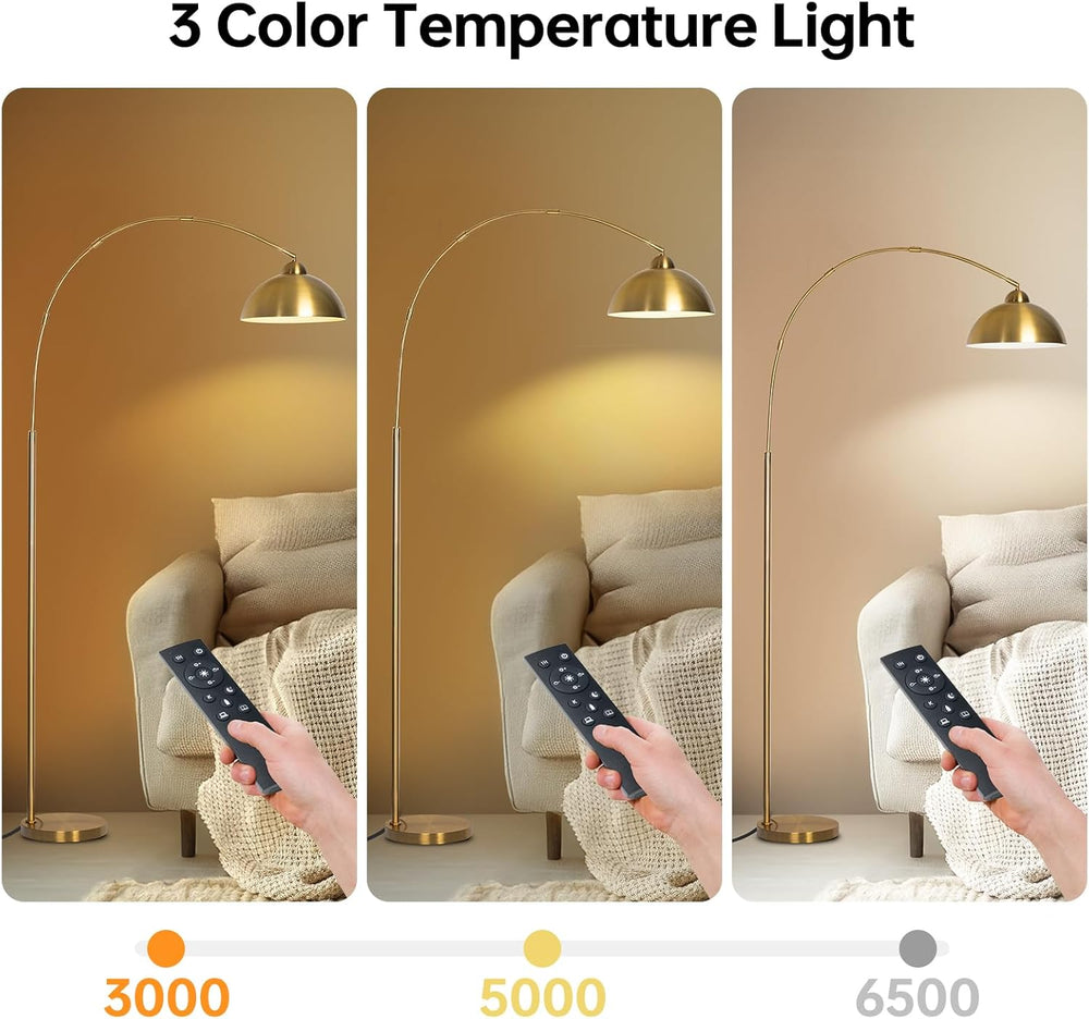 EOEYYOYB Floor Lamp with 3 Light Modes Adjustable– Modern Arc Standing Tall L...