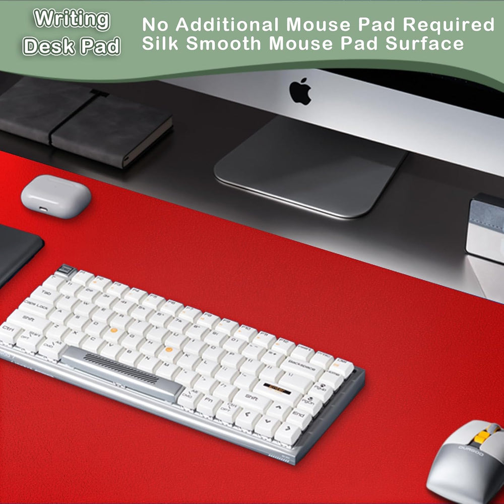 Boutilon Leather Desk Pad Protector,Non-Slip Mouse Pad,Laptop Desk Pad,Office...