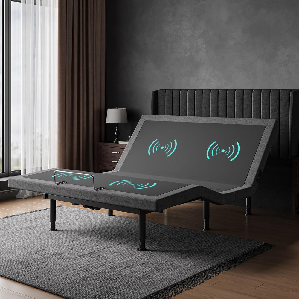 Adjustable Bed Frame Full Size with Massage -Wireless Remote Electric Power B...