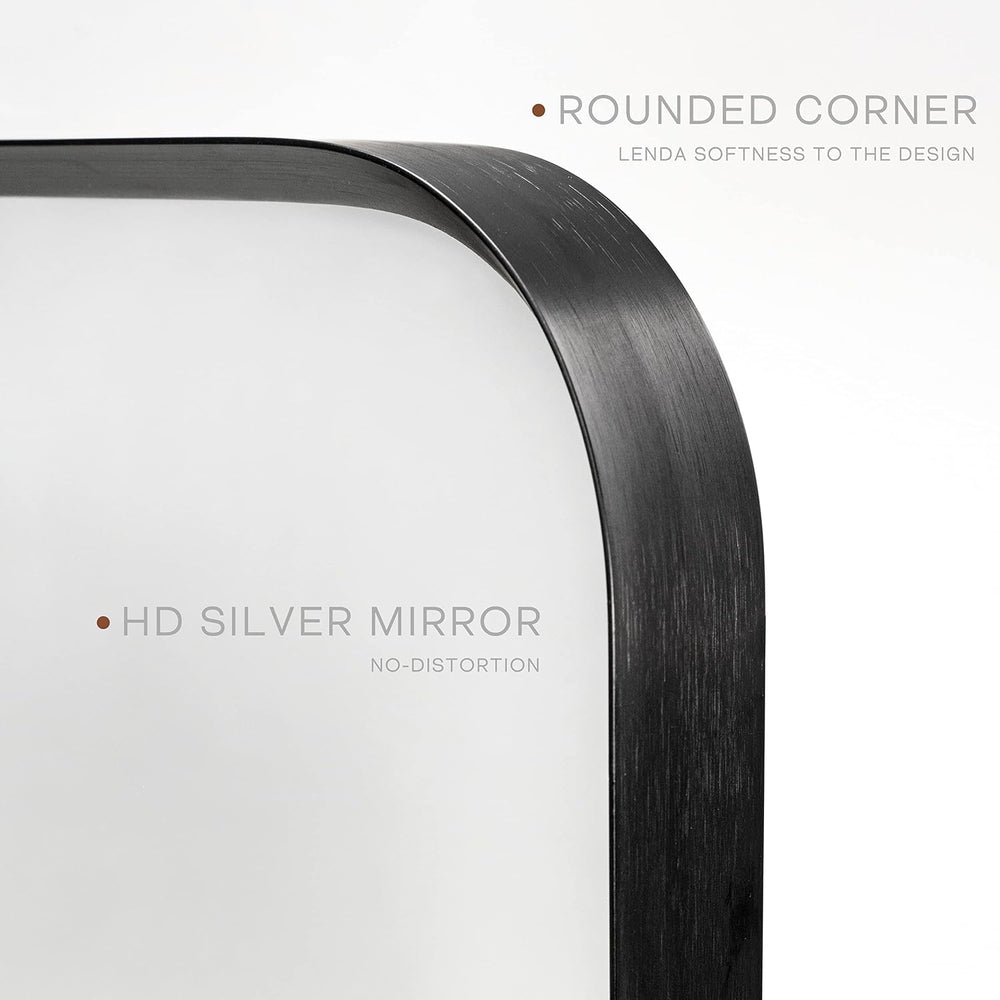 20" x 30" Black Bathroom Mirrors for Over Sink, Thin Metal Frame