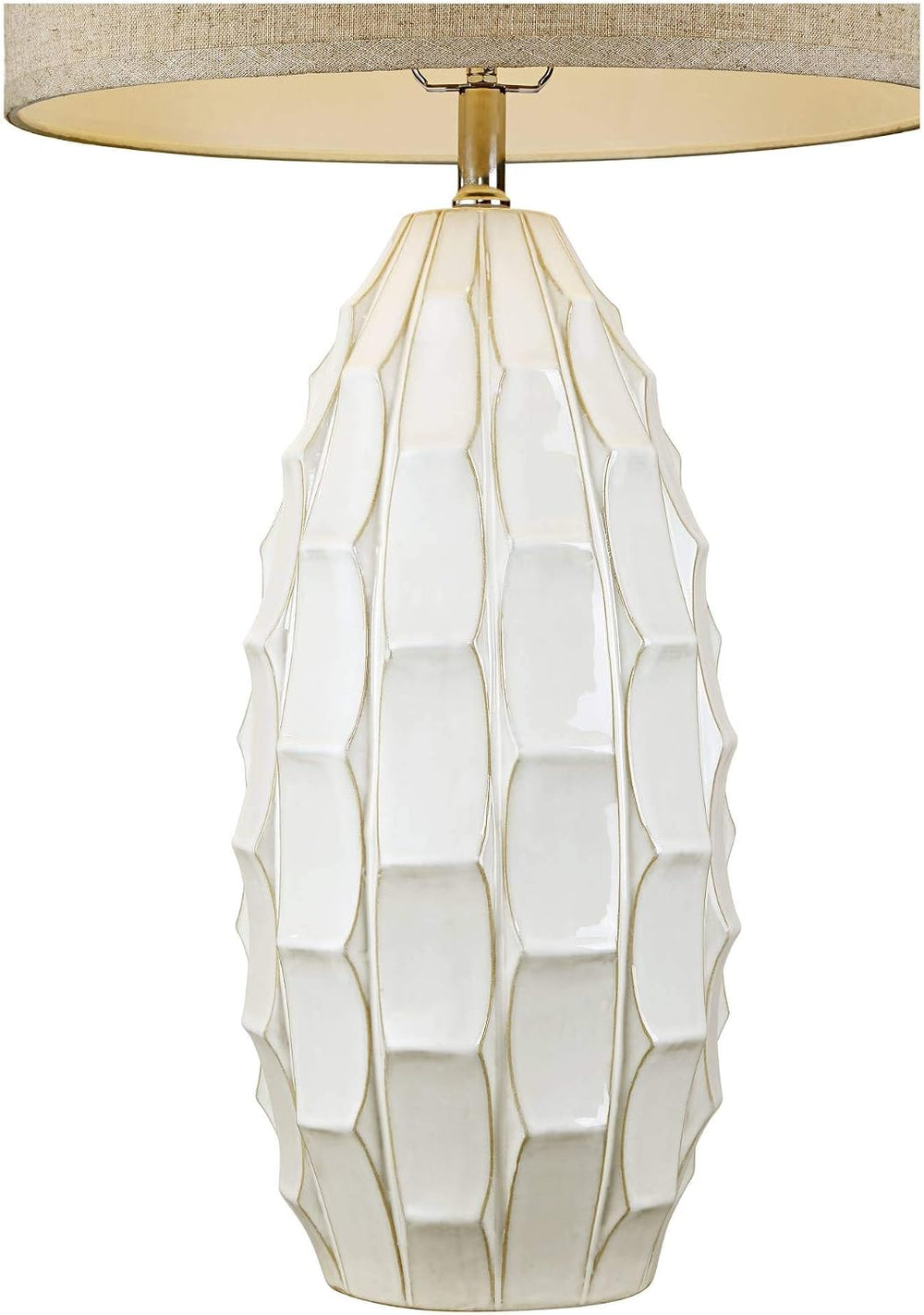Cosgrove 32 3/4" Large Table Lamp Oval White Ceramic Modern