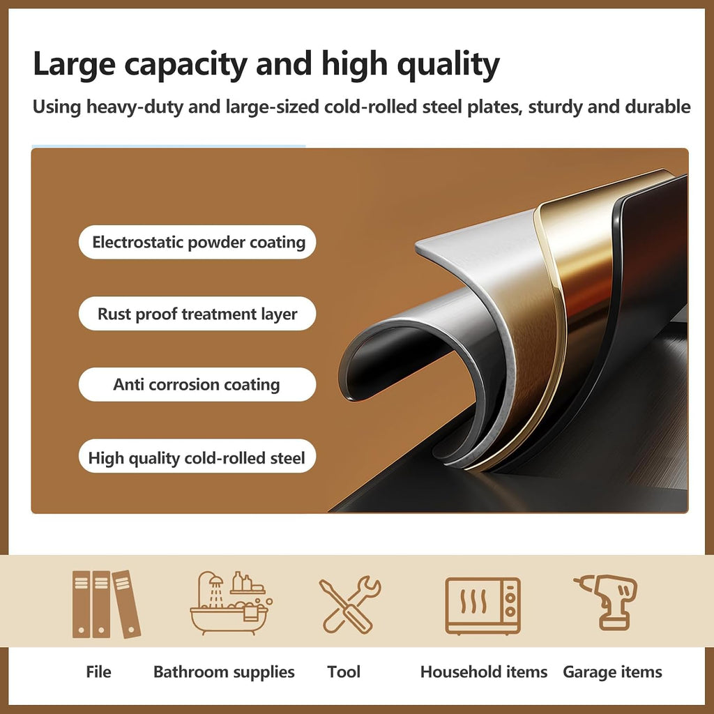 GAIOUS 36" Metal Office File Cabinet, Black Locked Garage Storage Cabinets