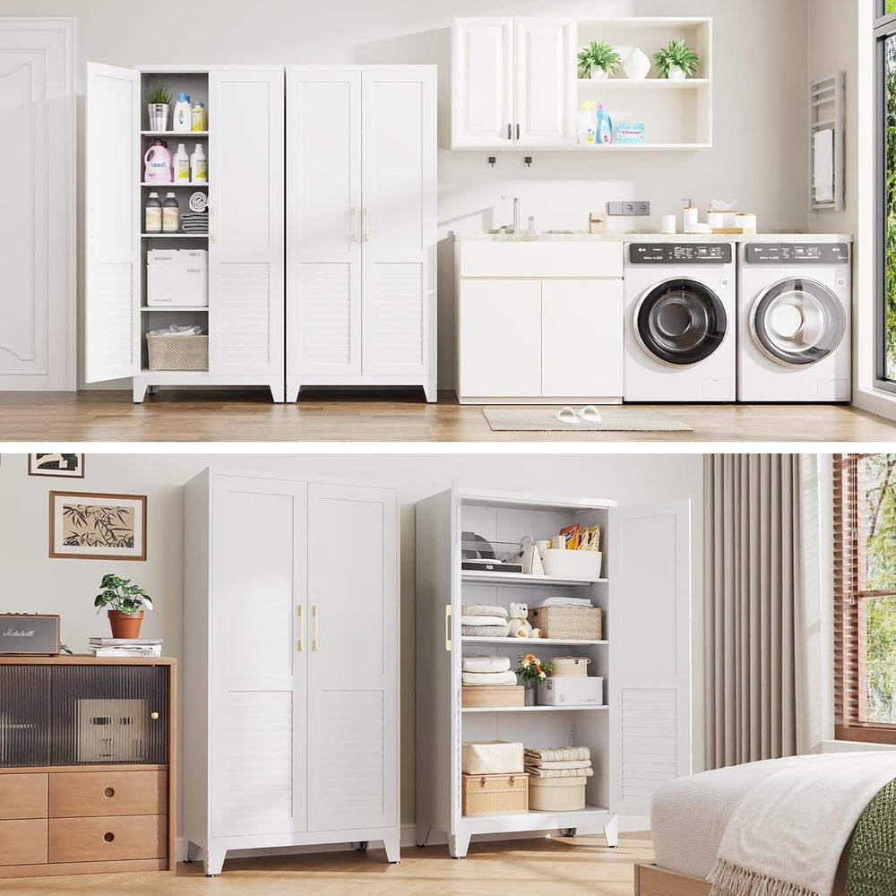 61" H Storage Cabinet, Freestanding Kitchen Pantry Cabinet