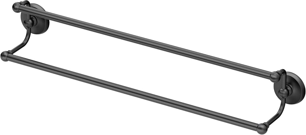 Gatco 5375MX Designer II Double Towel Bar, 24 Inch, Matte Black/Wall Mounted ...