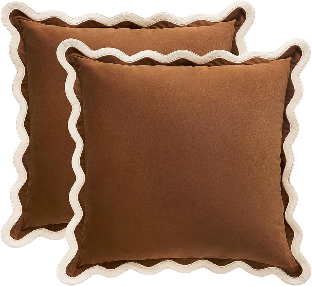 MONDAY MOOSE Decorative Throw Pillow Covers Cushion Cases, Set of 2 Soft Velv...