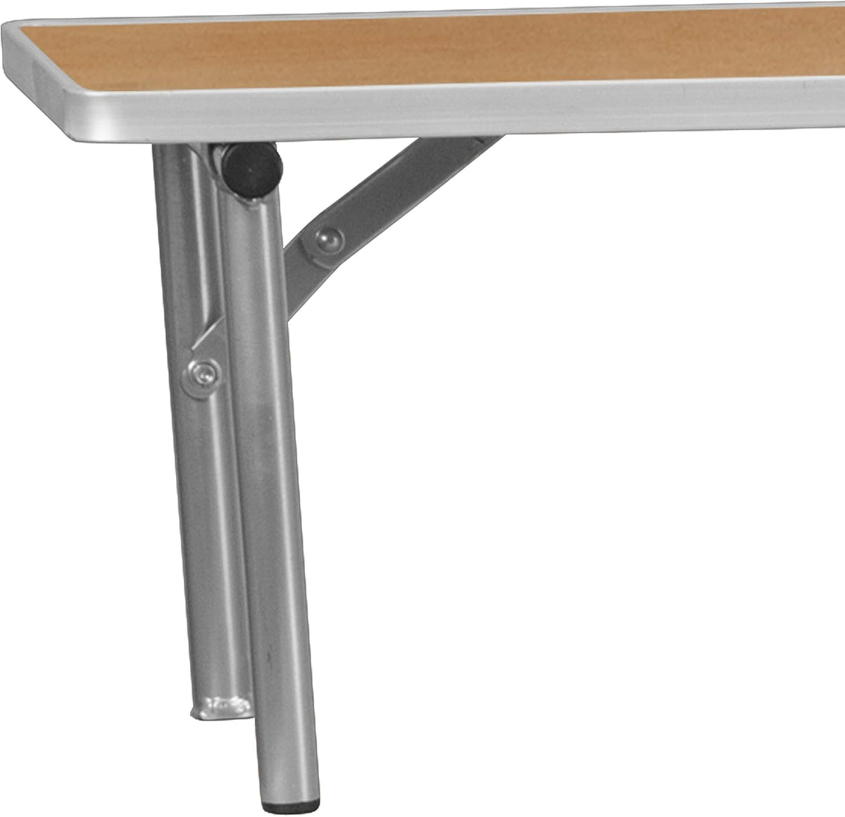 EMMA + OLIVER 72" x 12" x 12" Birchwood Bar Top Riser with Silver Leg