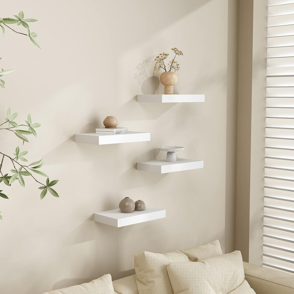 WELLAND 16 Inch Floating Shelves Set of 2, 9" Extra Deep