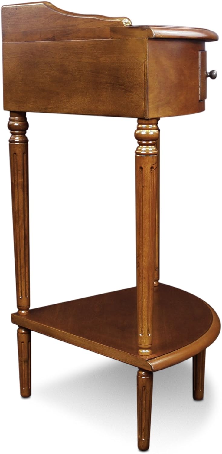 Leick Home Coastal Wedge End Table, Pecan