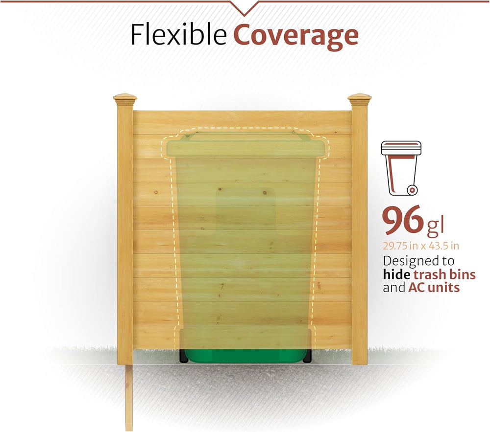 Enclo Premium Wood Privacy Screen, Cedar DIY No Dig Kit