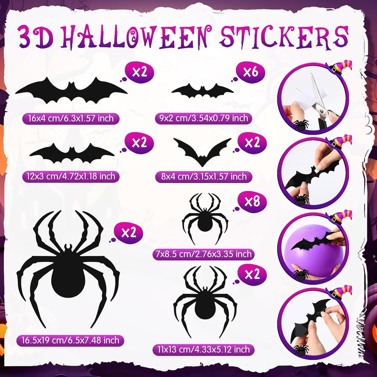Kasyat 2 Sets Halloween Balloon Column Kit, Witch, Ghost