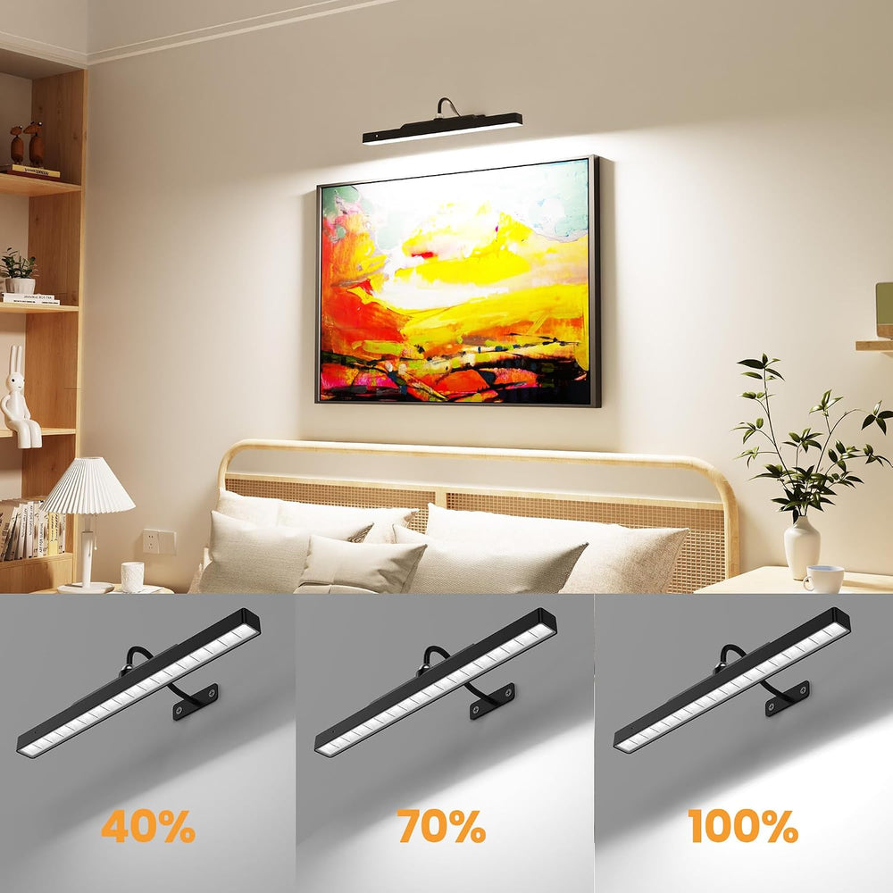 3Pack Picture Light Battery Operated, 16in Picture Light for Wall, 5000mAh Co...