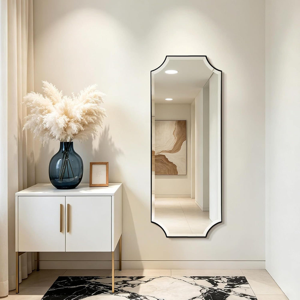 POZINO 48"x18" Premium Large Rectangle Beveled Mirror for Bathroom